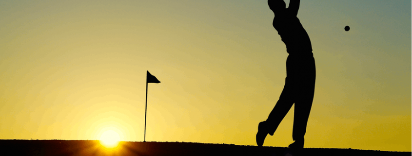 Golf Solnedgång Spanien
