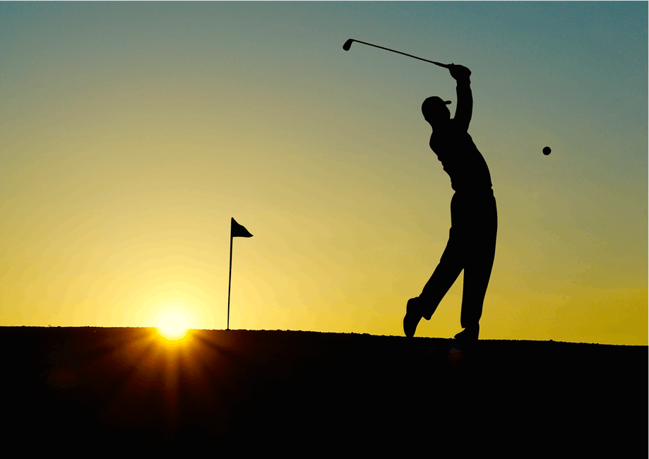 Golf Solnedgång Spanien
